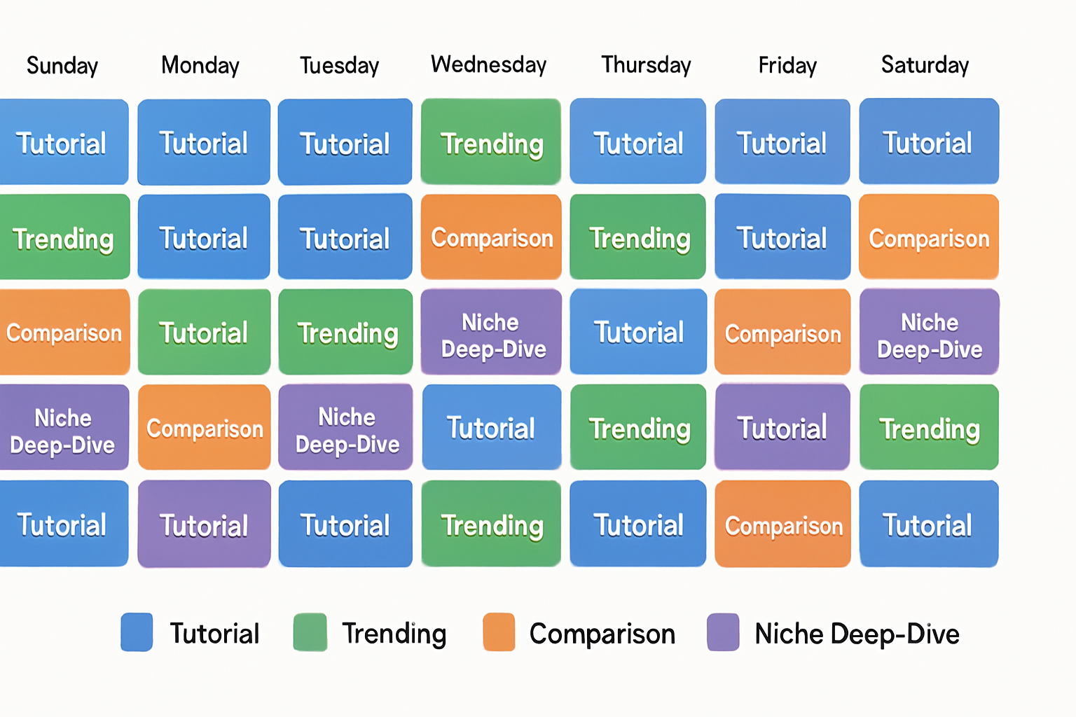 AI Video Content Calendar: 30-Day Template (2026)