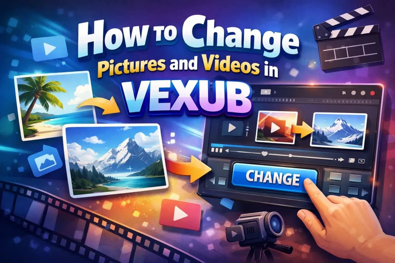 How to Change Pictures and Videos in Vexub